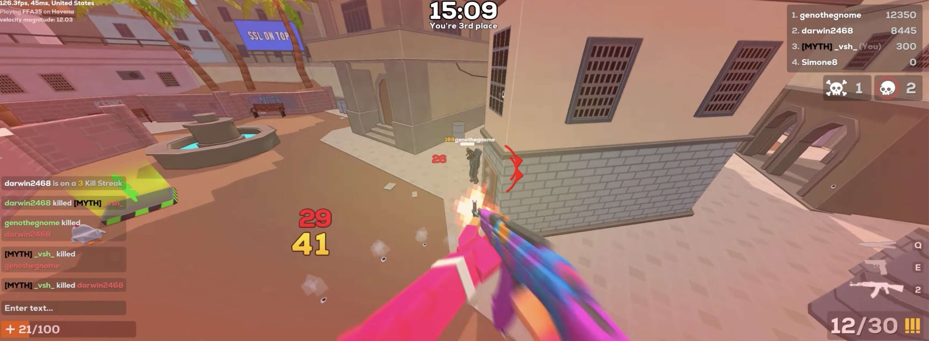 ein screenshot von dem fps-shooter web-spiel kour.io